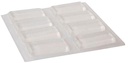 ADHESIVE BUMPR CLR 8PK 1/2X1IN