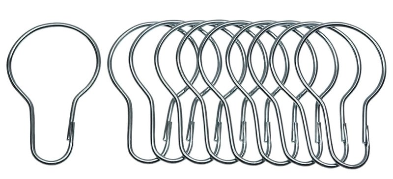 HOOKS SHOWER CURTAIN 1IN 12CD 