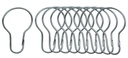HOOKS SHOWER CURTAIN 1IN 12CD 