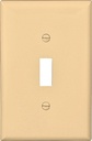 WALL PLATE TOGGLE 1GANG IVORY 