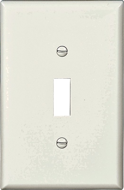 WALL PLATE 1GANG TGL MID WHITE