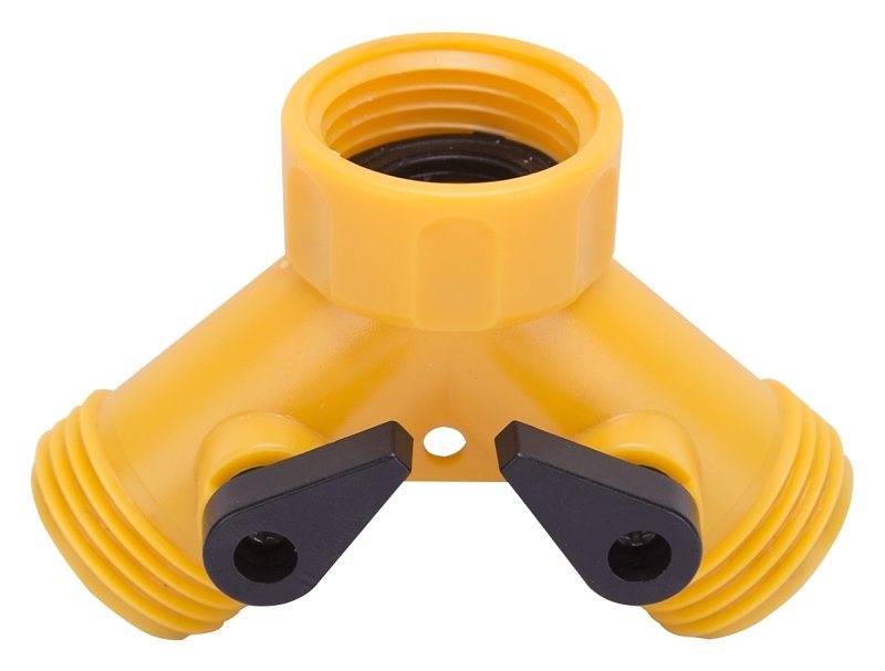 Y-CONNECTOR HSE PLST W/SHUTOFF