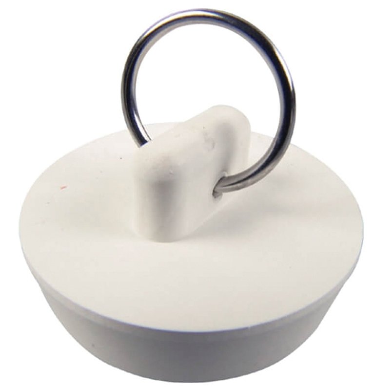 STOPPER DRAIN RUBBER 1-3/8 WHT