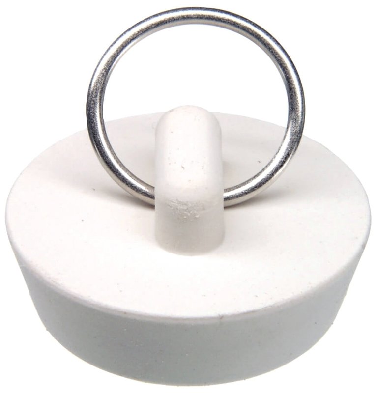 STOPPER DRAIN RUBBER 1-1/4 WHT