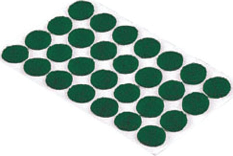 PAD SURFACE FELT RND 3/8IN GRN