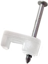 STAPLE COAX PLASTIC WHT 3/16IN