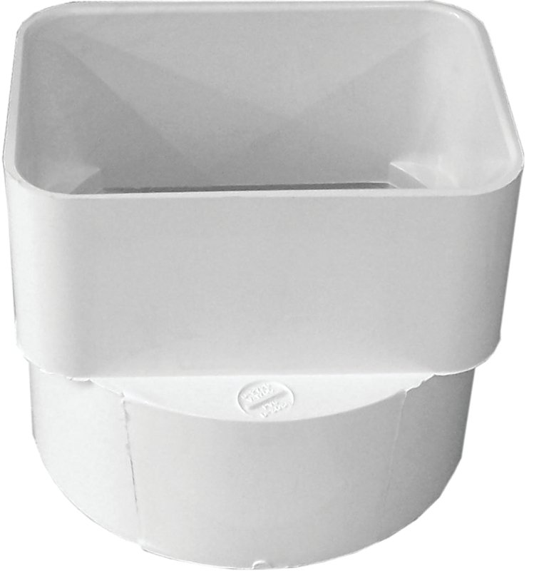 ADAPTER DOWNSPOUT PVCS&D 3X4X4