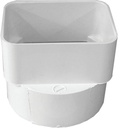ADAPTER DOWNSPOUT PVCS&D 3X4X4