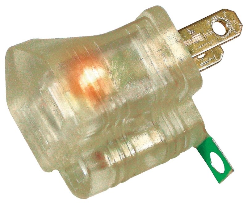 [2066686] ADAPTER GROUND 3-TO-2 W/LIGHT 
