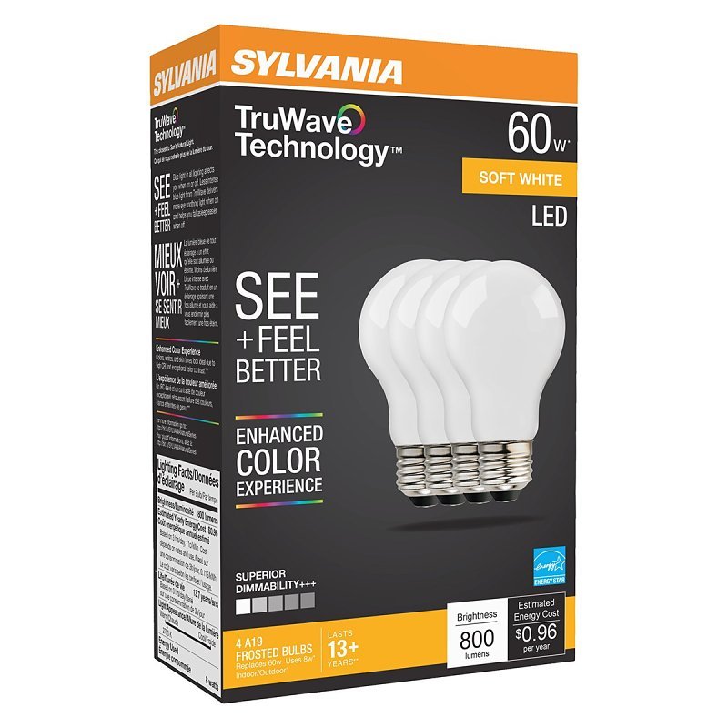 LED 8WA19 27K DIM SFT WHTE 4PK