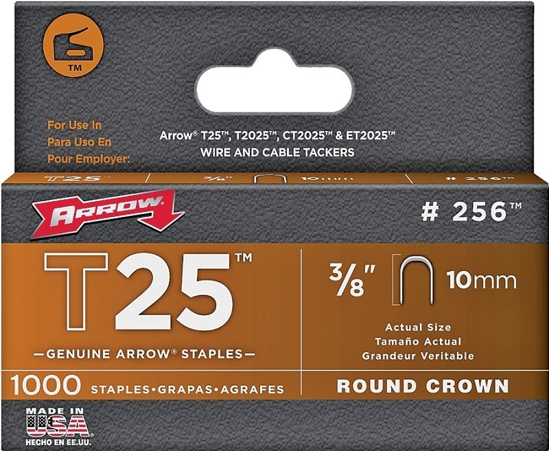 STAPLE RND F/T25 BX1100 3/8IN 