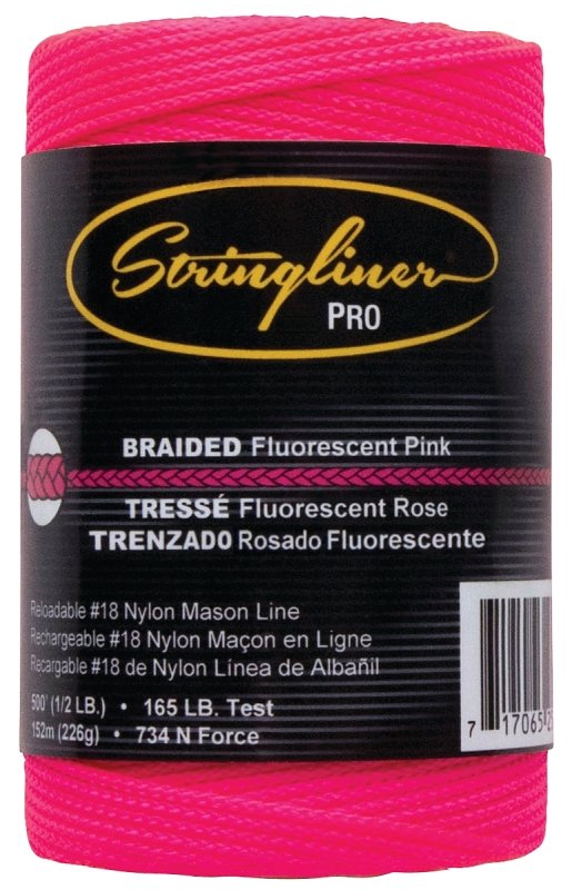 TWINE #18X500FT FLU PINK BRAID
