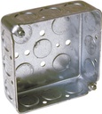BOX OUTLET STL 4X1.5IN SQ1/2KO