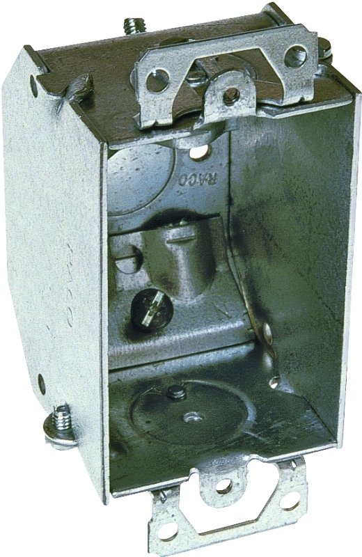 SWITCHBOX STEEL 2-1/4IN W/EARS