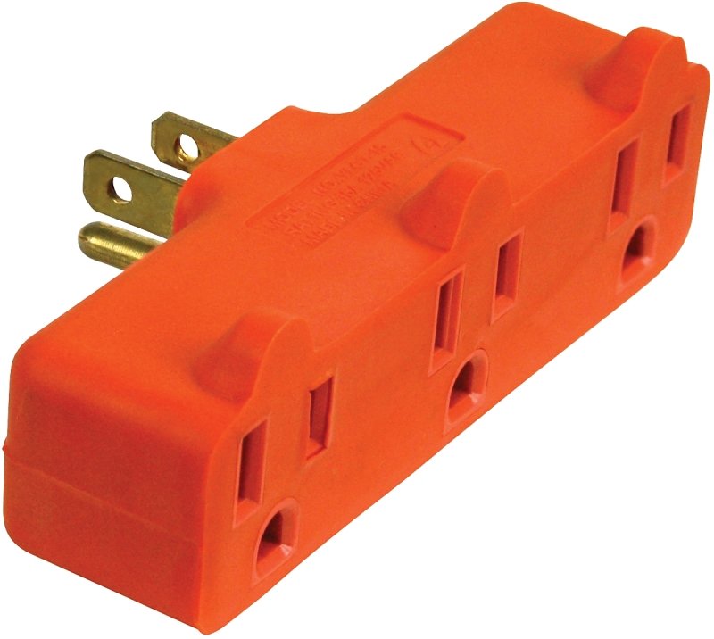 TAP 3 OUTLET 2POLE/3WIRE ORG  