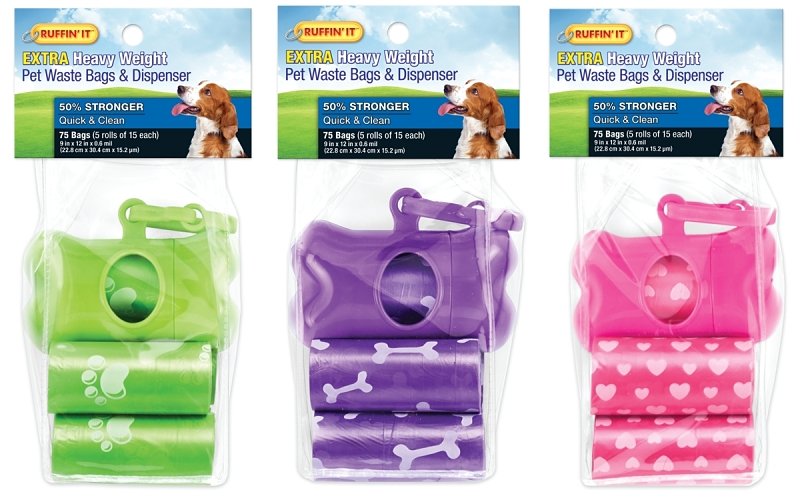 BAG DOG WASTE W/DISP 75CT     