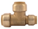 DZR Brass Reducing Tee Fitting 3/4" x 1/2" x 3/4"