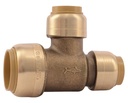 Push Fit Reducing Tee Fitting 3/4" x 1/2" x 1/2"