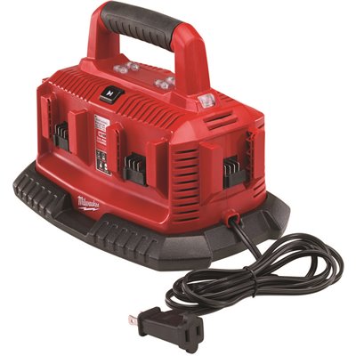 M18 18V 6-Bay Battery Charger for Power Tools