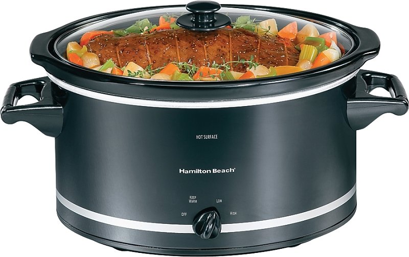 COOKER SLOW BLK/SIL 8QT       