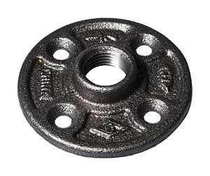 FLOOR FLANGE BLK MALLEABLE 1/2