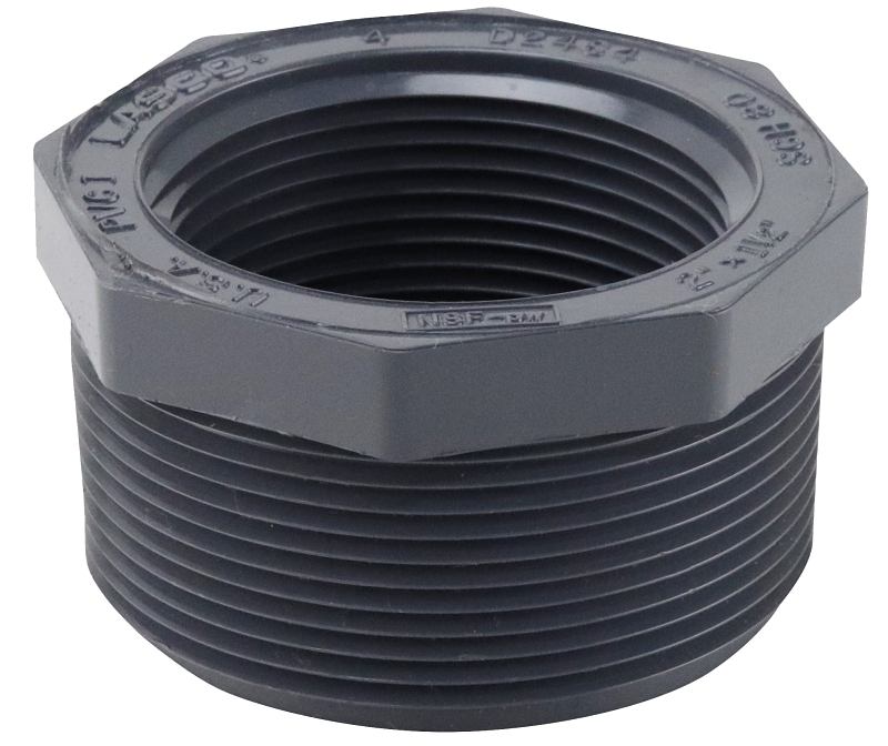 Schedule 80 PVC Reducing Bushing 2" Male x 1-1/2" Female