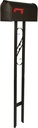 MAILBOX POST COMBO STEEL BLACK