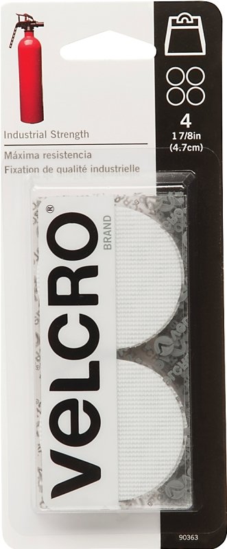 FASTENER VELCRO COIN 1-7/8 WHT