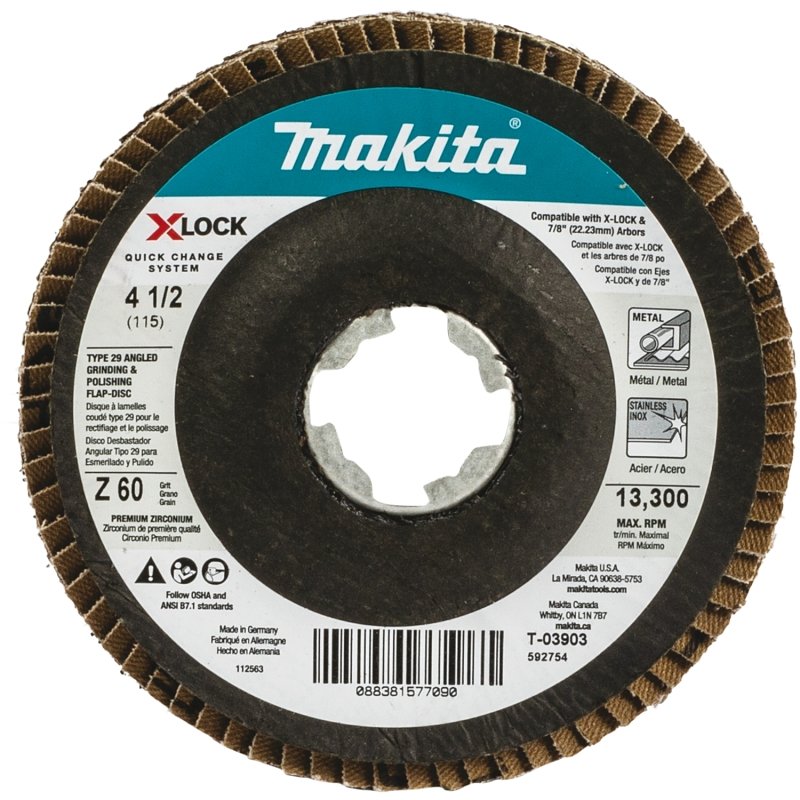 DISC FLAP ANGLED 60GRT 4-1/2IN