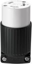 CONN LCK 30A BLK/WHT          
