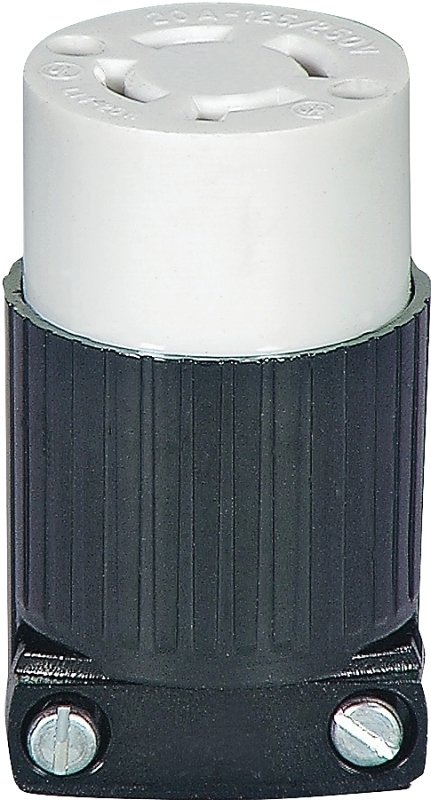CONN LCK 20A 125/250V BLK/WHT 