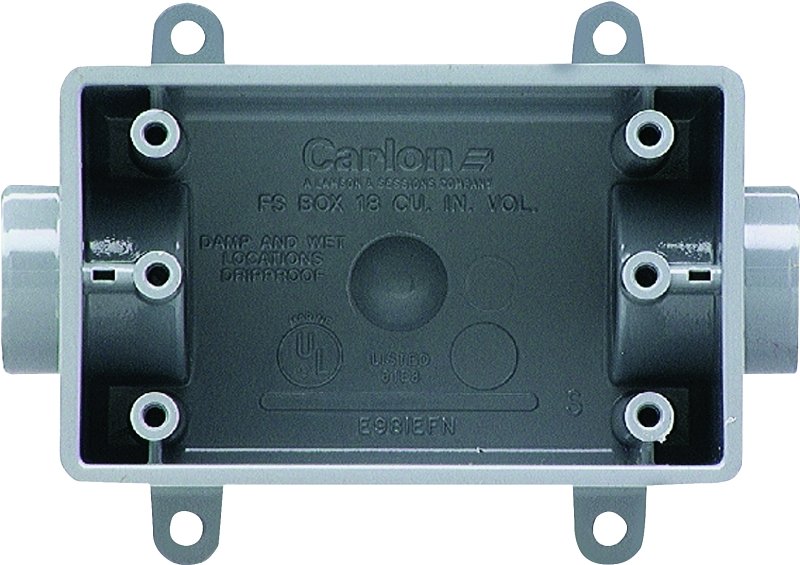 SWITCHBOX PVC 1GANG FSC 1/2IN 
