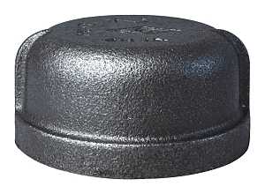 CAP BLACK MALLEABLE 2IN       