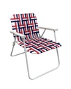 CHAIR WEB FOLDING RED/WHT/BLU 