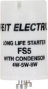 STARTER FLUOR W/CNDSR 4W 5W 8W