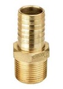 MA100NL 1 in. Yellow Brass - Male Adapter with Barbed End