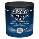 Minwax 1036726 1 Qt. Polyacrylic Max Satin Crystal Clear Water-Based Acrylic Wood Finish Lacquer - Pack of 4
