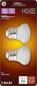 [7875784] GE 2PK LED 4W R14 Bulb