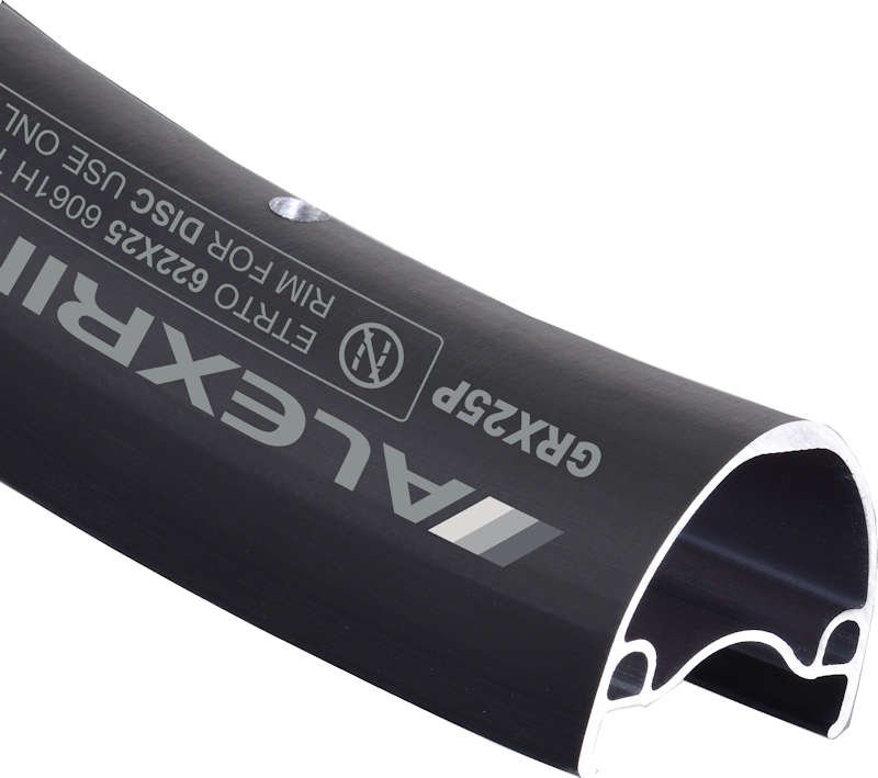 [127740] GRX25P 700x28c ALLOY DBBL WALL RIM 32h CSW BLACK TR 25/29.5