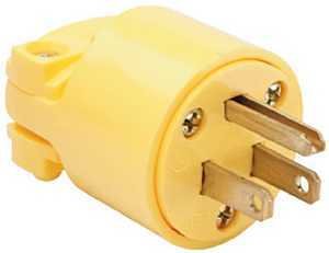 [0251595] Pass & Seymour Medium Duty 15 Amp 125-Volt NEMA 5-15P Straight Blade Plug, Yellow