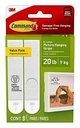 Command XL Heavyweight Picture Hangers  Hold 20 Lbs  White  Damage-Free Hanging  8 Adhesive Strips