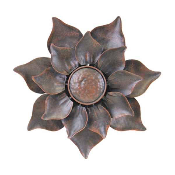 Bronze Metal Kinetic Wind Flower Garden Spinner