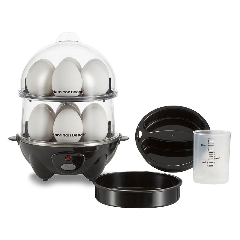 [1692615] Hamilton Beach Rapid 14 Egg Cooker 25508: Electric Egg Boiler & Steamer, Hard Boiled & Poacher, 300W, Black