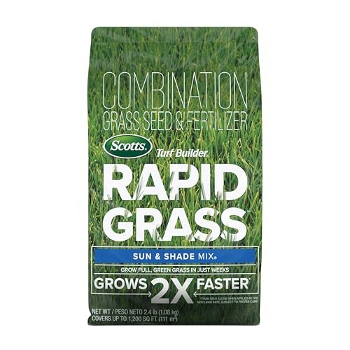 [5535141] Scotts Turf Builder Rapid Grass Sun and Shade Mix  2.4 Lb.  Seed & Fertilizer