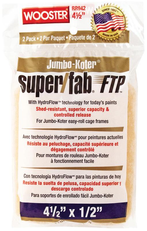 [7614357] Jumbo-Koter S/F FTP 4-1/2 in. X 1/2 in. Knit Roller Cover (2-Pack) RR982-4 1/2