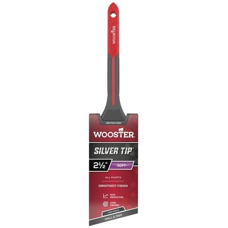 [5946827] Wooster 1034756 2.5 in. Silver Tip Soft Thin Angle Paint Brush  Pack of 6