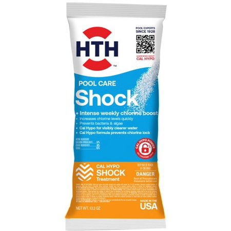 [9114463] HTH Chlorine Shock — Granules  13.3 Oz — Pool Shock Treatment for Weekly Chlorination