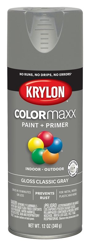 PAINT SPRY GLOSS CLSC GRY 12OZ