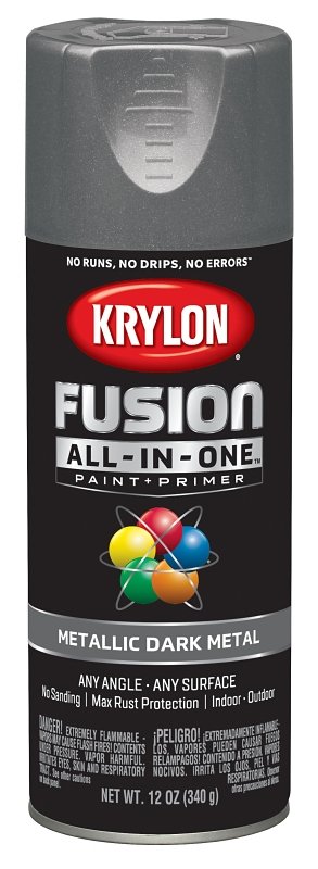 PAINT SPRY MTLC DRK METAL 12OZ