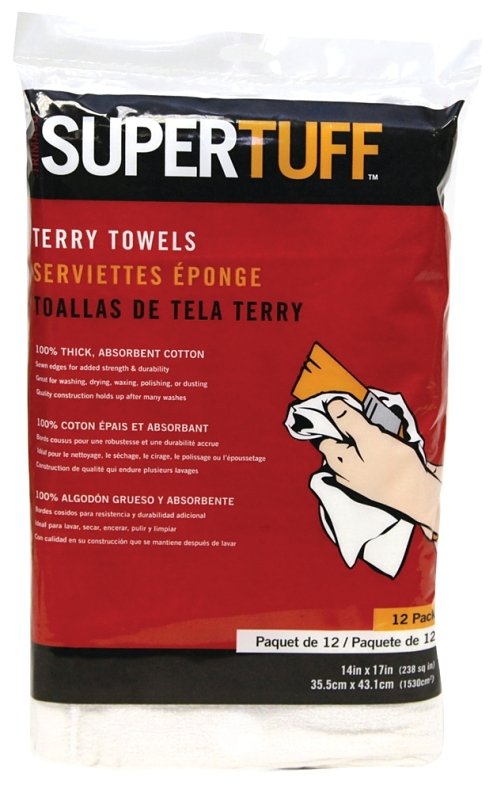 COTTON TERRY TOWELS 14X17IN   